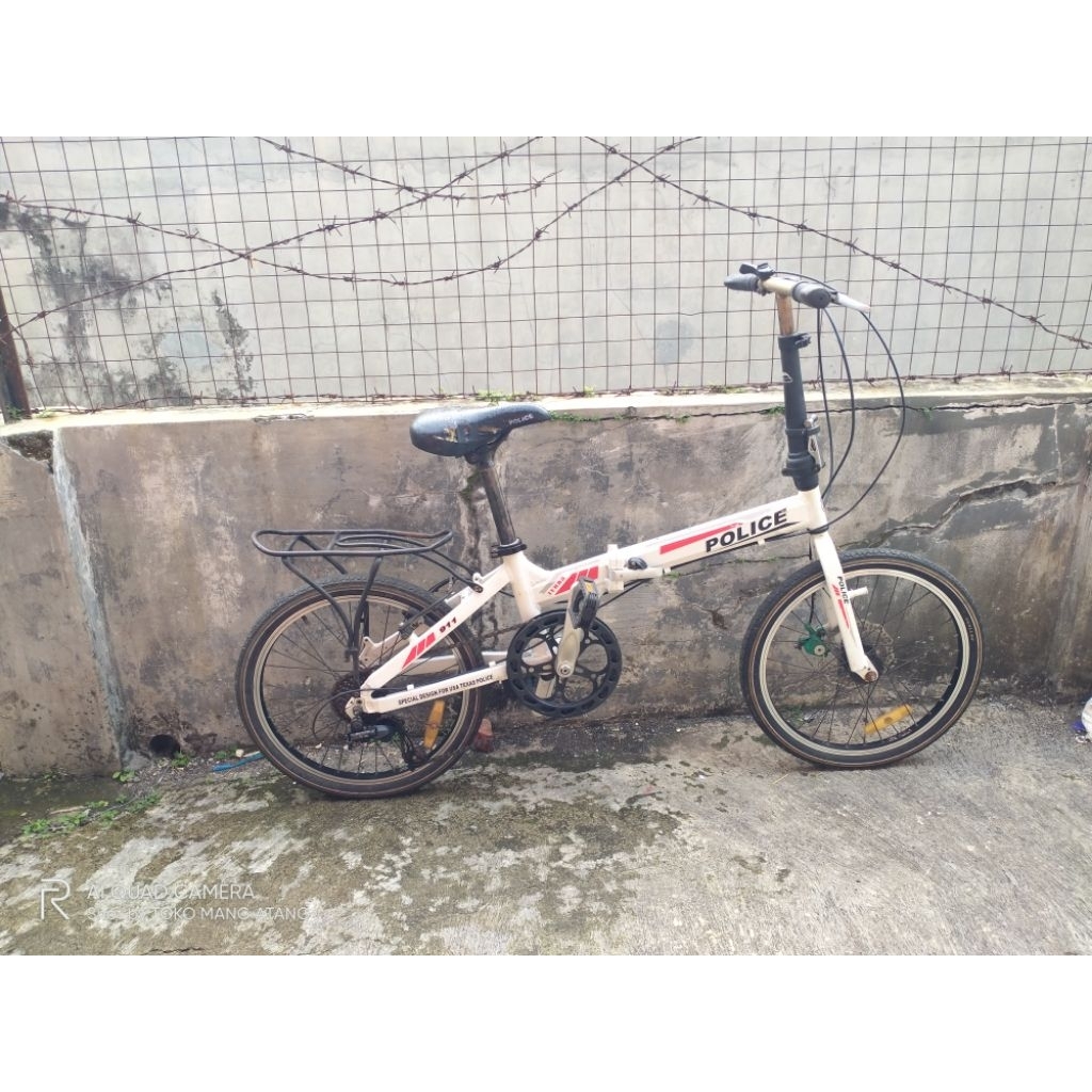 Sepeda Lipat Seli Ban 20 ALLOY Police 911 Special Design For USA TEXAS POLICE FULLBIKE cakep SIAP PA
