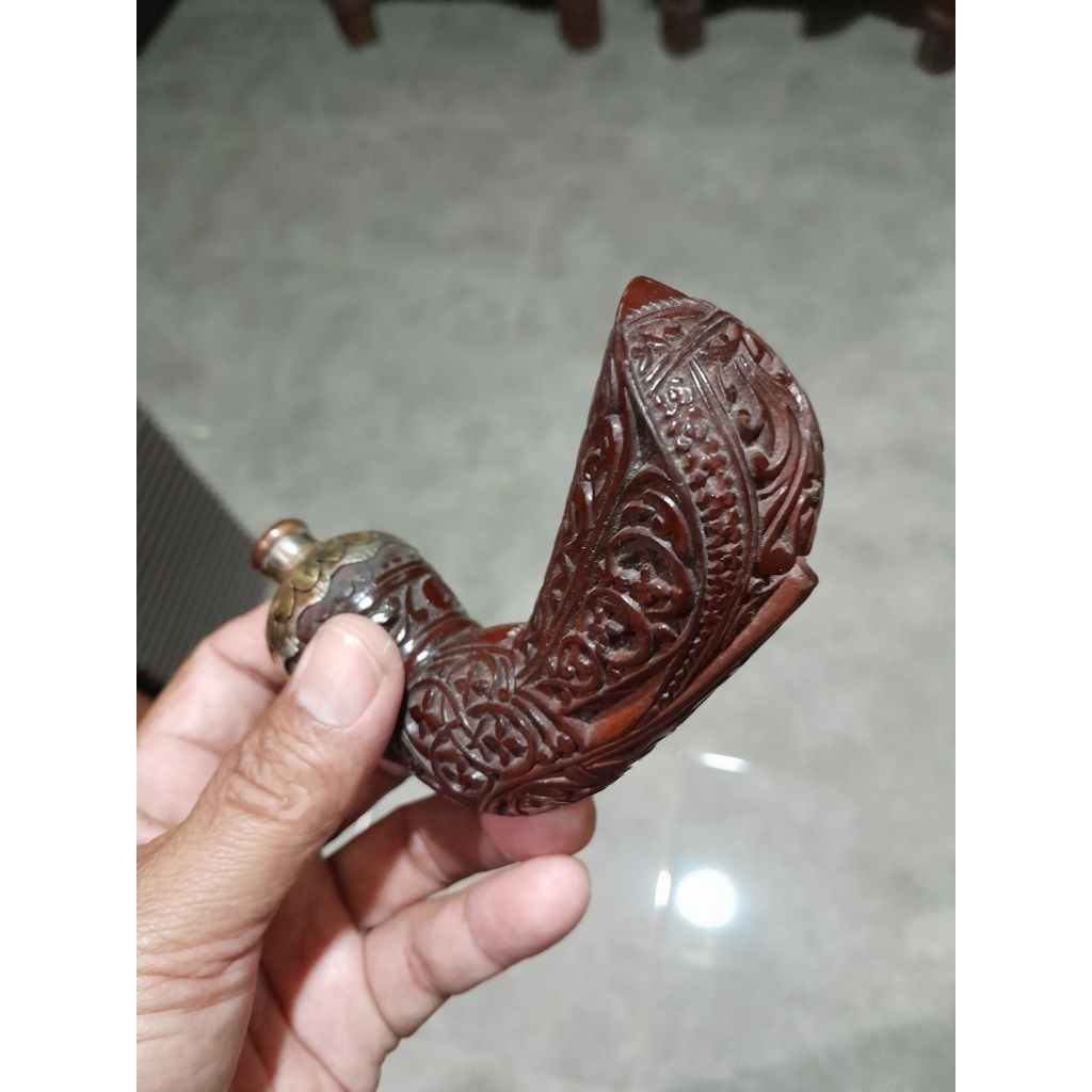 gagang handel pusaka bugis lawasan ukir detail