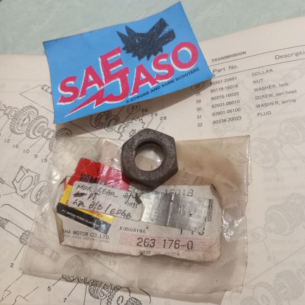 mur gear gir depan yamaha dt100 dt125 subtitusi rs100 rs125 l2g l2 super original nos