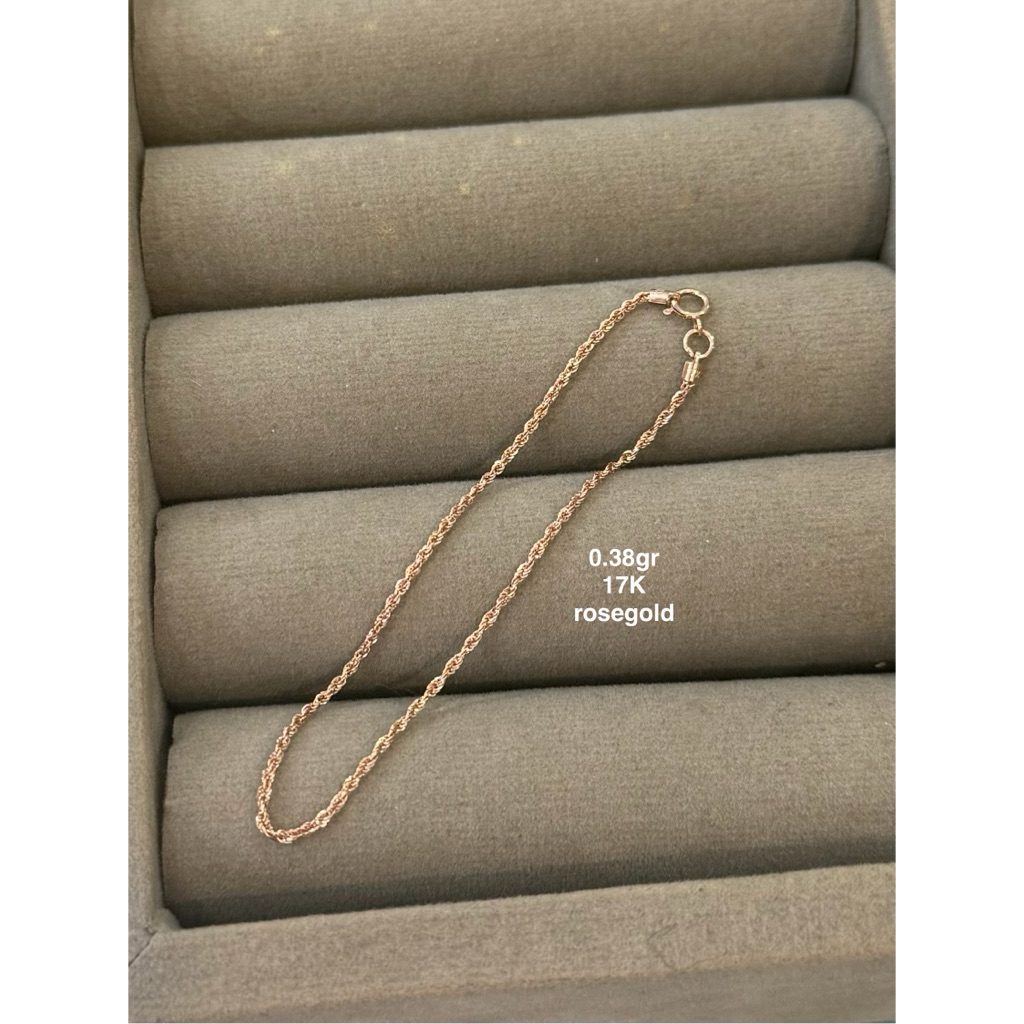ARGOLD - GL WANITA - Gelang rosegold tampar lilit korea emas 17k 750 75%