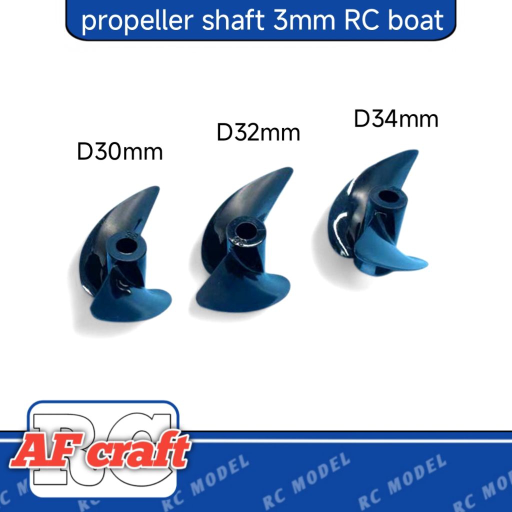 propeller 2blade shaft 3mm D30 D32 D34 RC boat