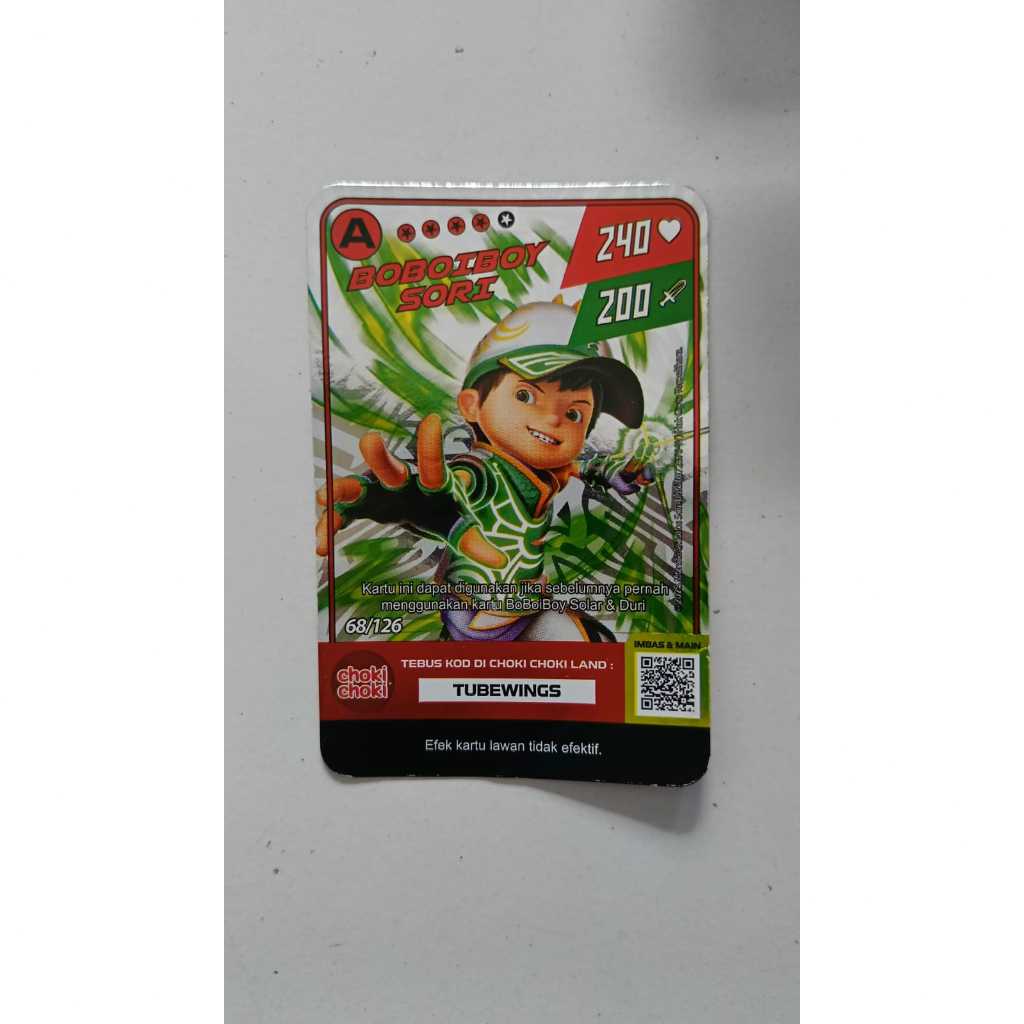 Kartu Boboiboy Choki-choki