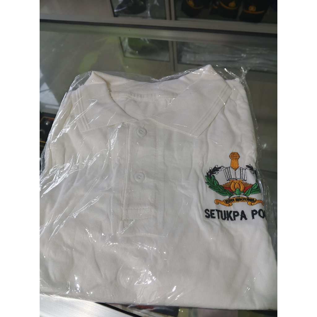 Kaos Putih Lengan panjang Setukpa Polri
