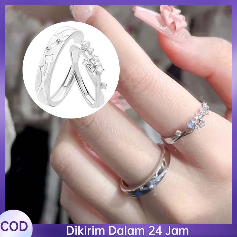 Cincin Pernikahan Titanium Anti Karat Cincin Couple Dapat Menyala Cincin Pertunangan Cincin Disesuai