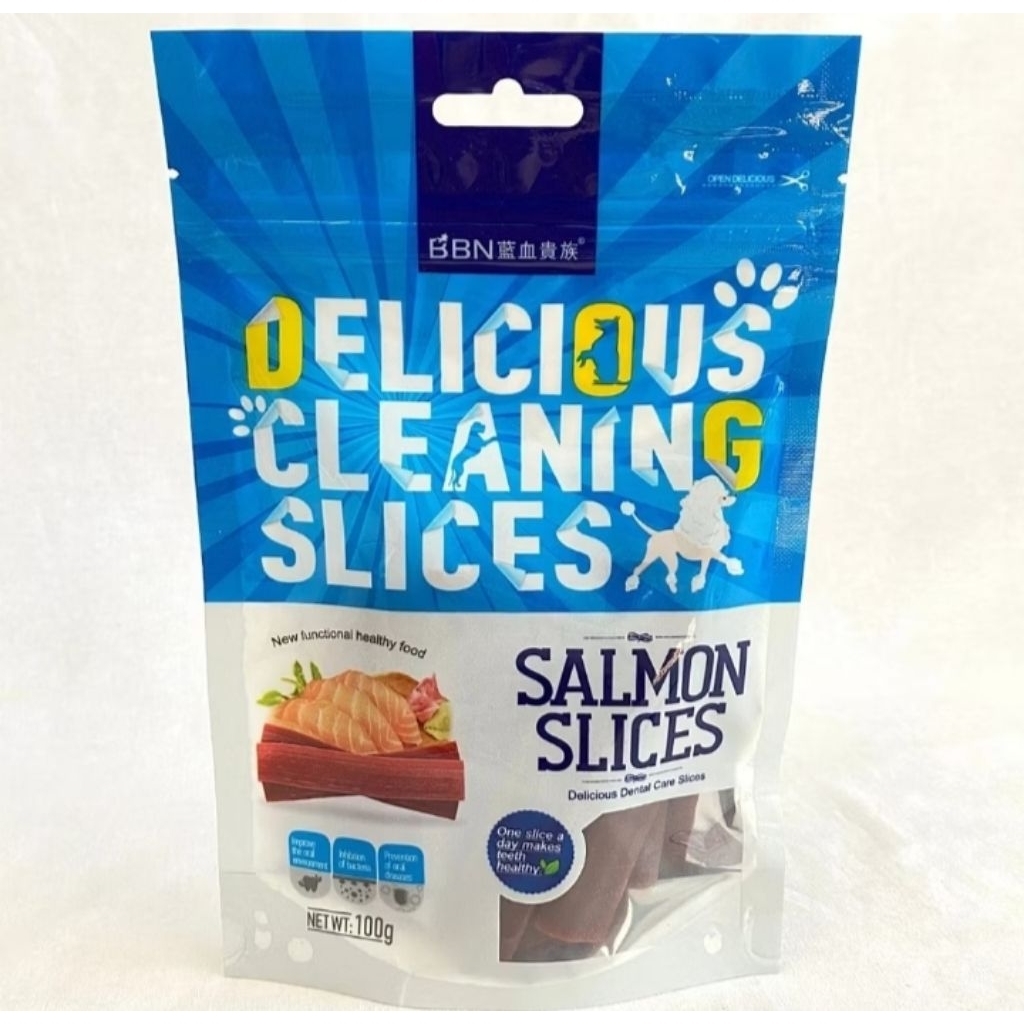 BBN Salmon Slices 100gr Dog Treats Snack Cemilan Anjing