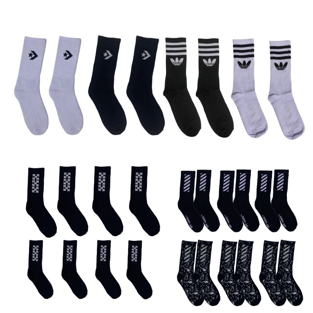 1 Lusin kaos kaki panjang motif /kaos kaki oldschool panjang