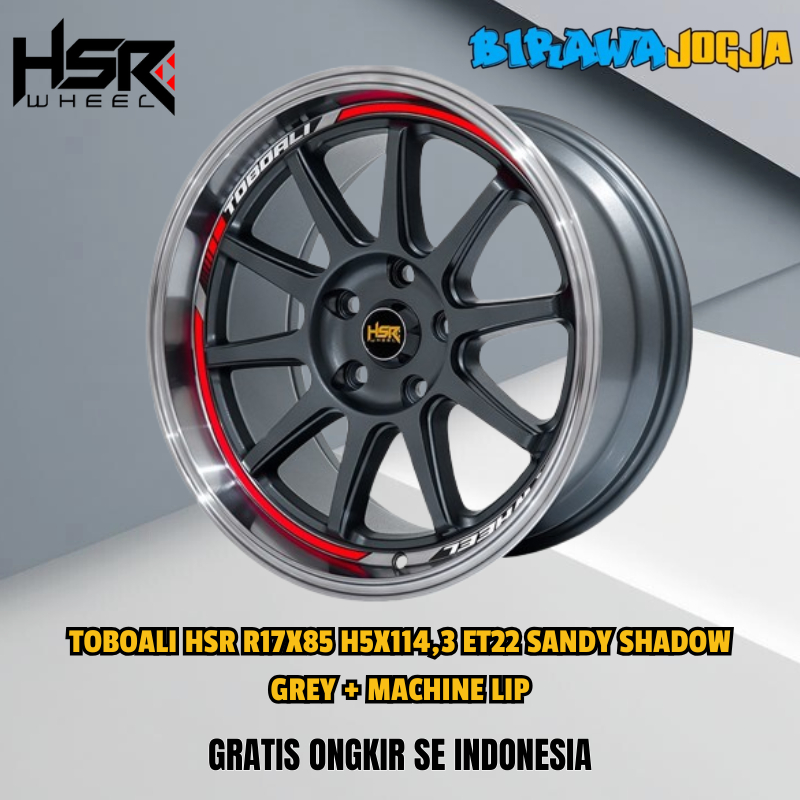 Velg Innova Reborn ring 17 Warna Grey Polish PCD 5x114.3 pelek Racing HSR Toboali R17 untuk CRV