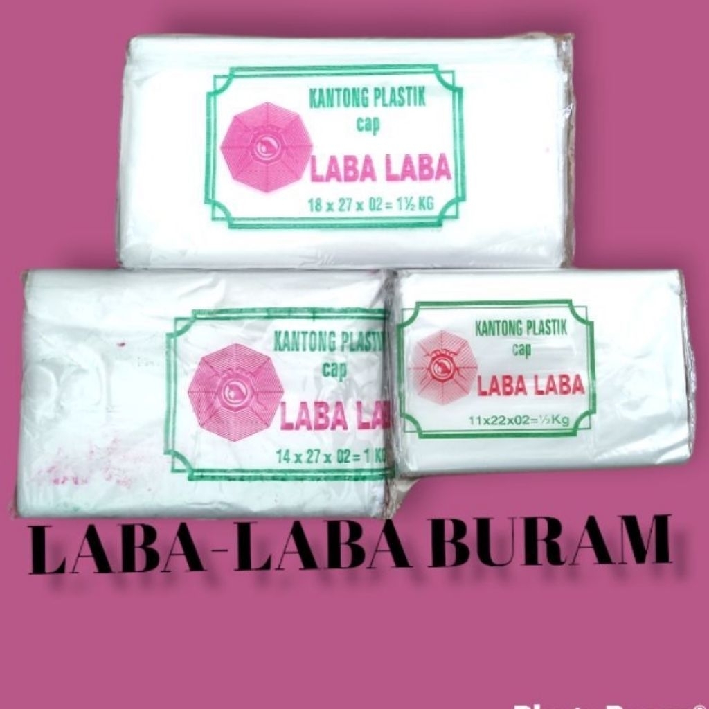 plastik laba laba buram 1½kg,1kg,½kg