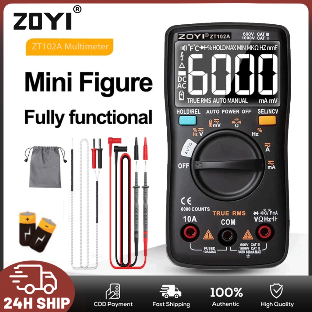 ZOYI ZT102A Digital Multimeter NCV Original || ZOYI ZT102A Auto Multimeter Accurate LED Display
