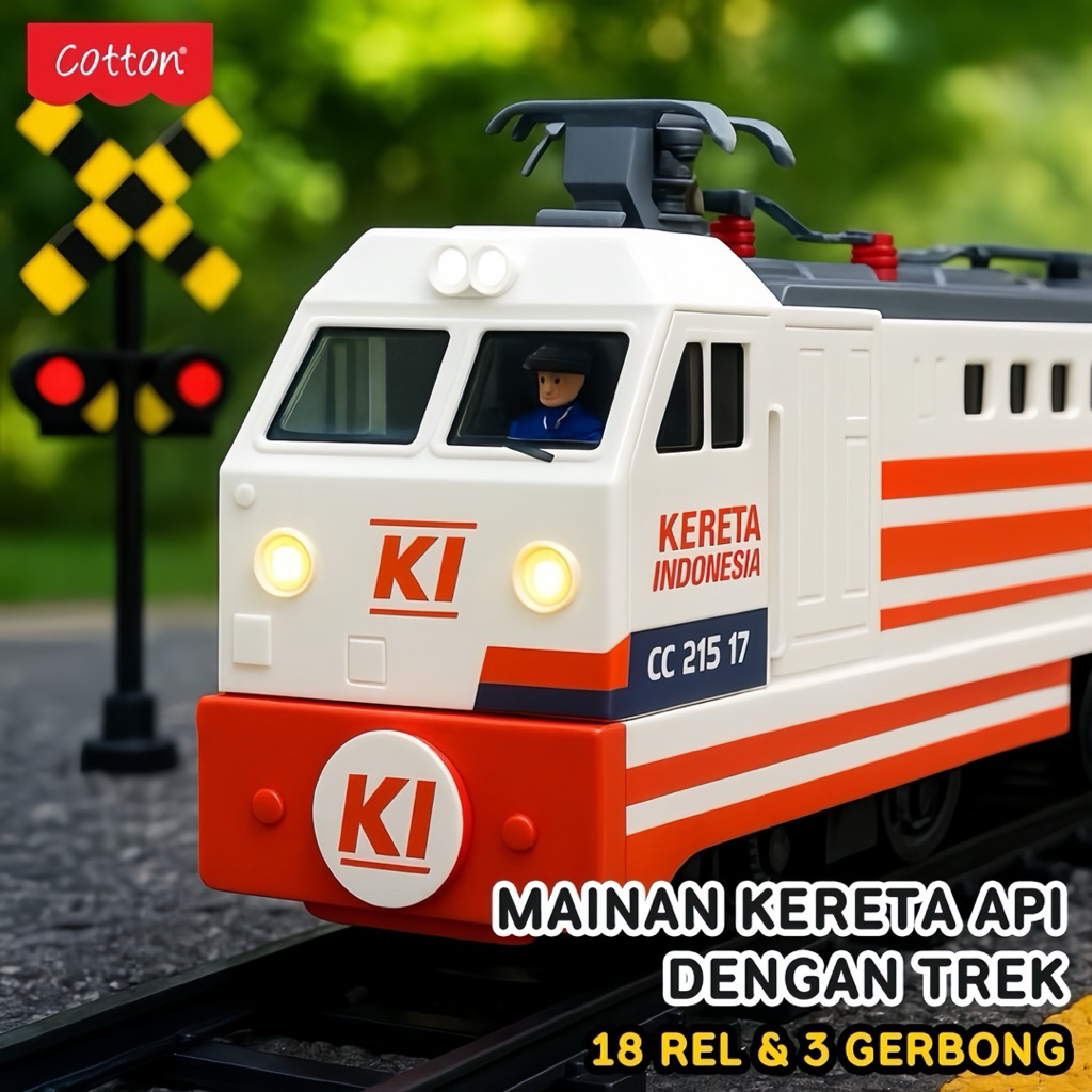 Mainan Anak Kereta Indonesia Mainan KERETA API INDONESIA 21 Pcs Train Set 49142
