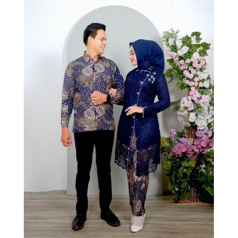 Kebaya Couple Batik Brukat / Baju Pesta Couple