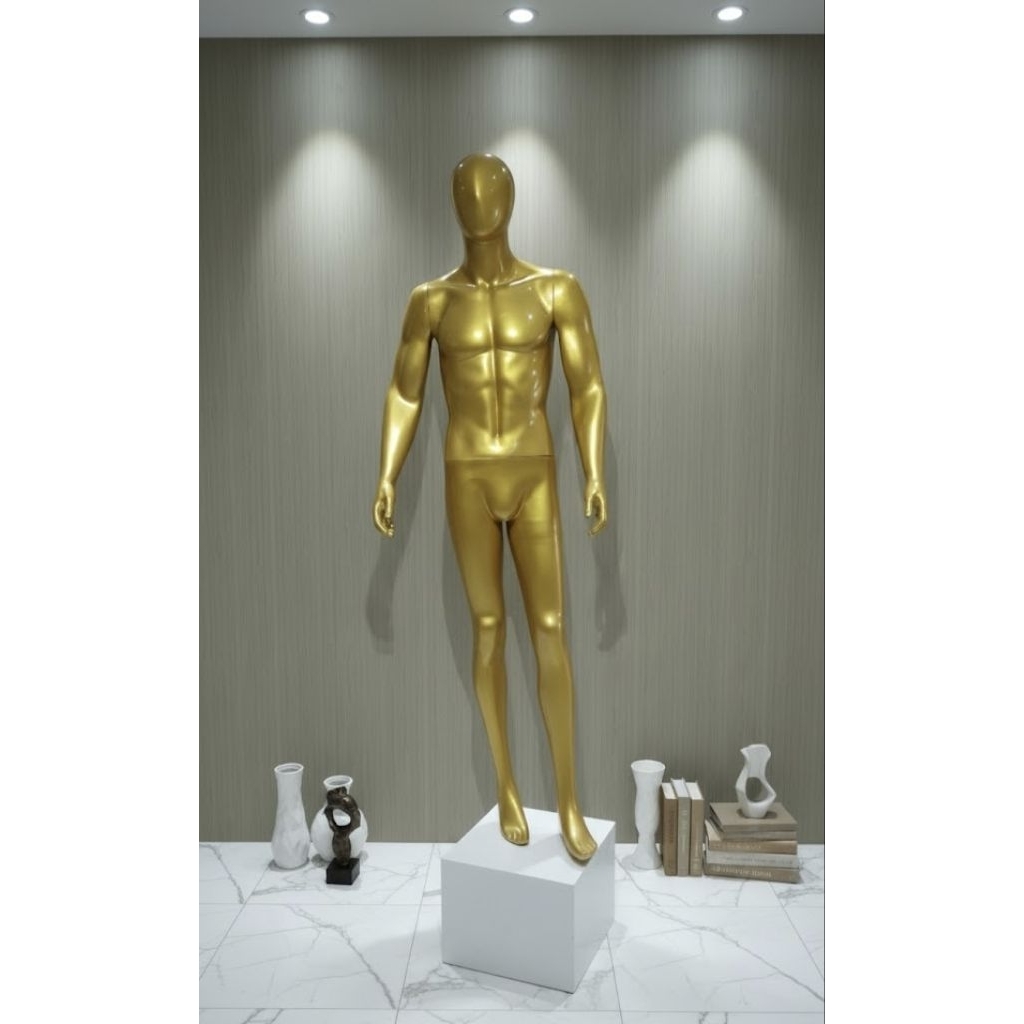 Full Body Cowok Gold. Manekin Pria. Manekin Full Body
