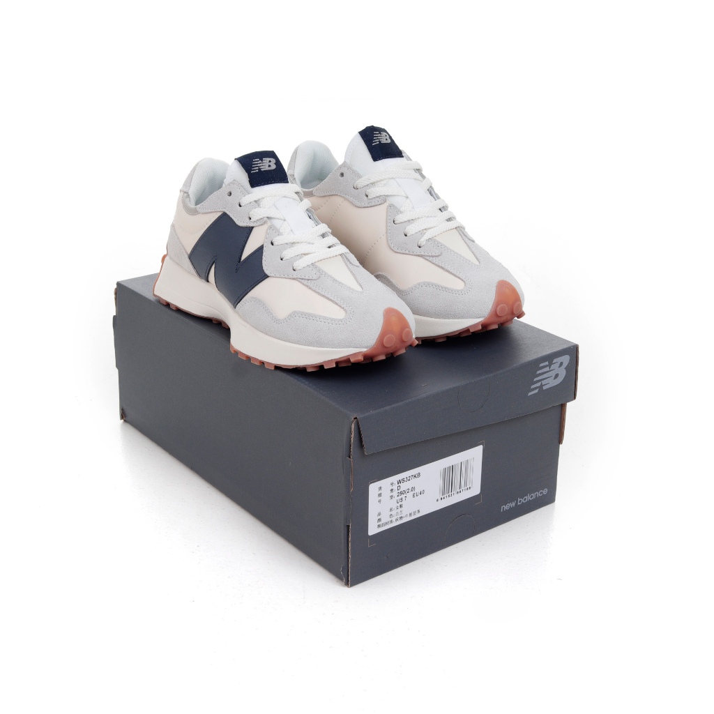 New Balance 327 Trainers Off White Navy - NB 327