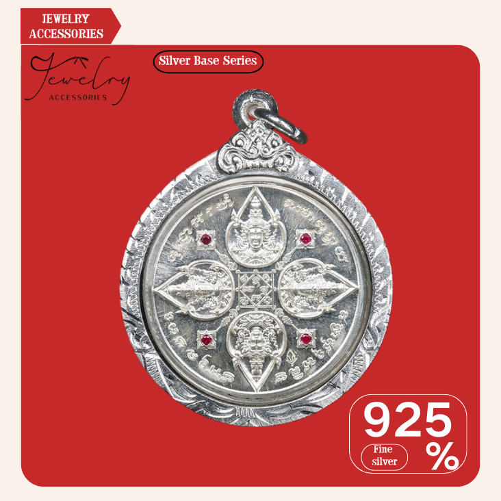 [925 Pure Silver]Thai Buddha Amulet Necklace - Four-Angle Buddha S925 Silver Version - Tonyja Pendan