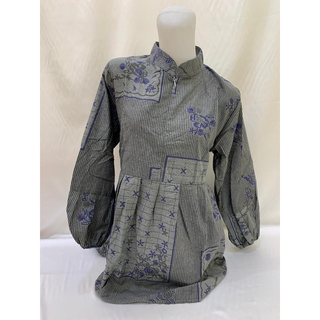 Blouse Batik Kerja Lengan Balon
