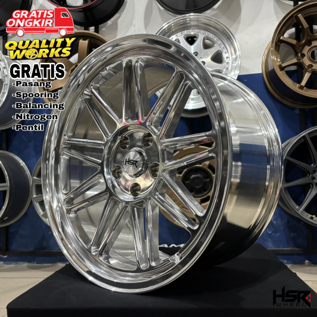 Velg HSR Wheel Toba Ring 17 Velg Racing Mobil Almaz Juke Reborn CRV Terios