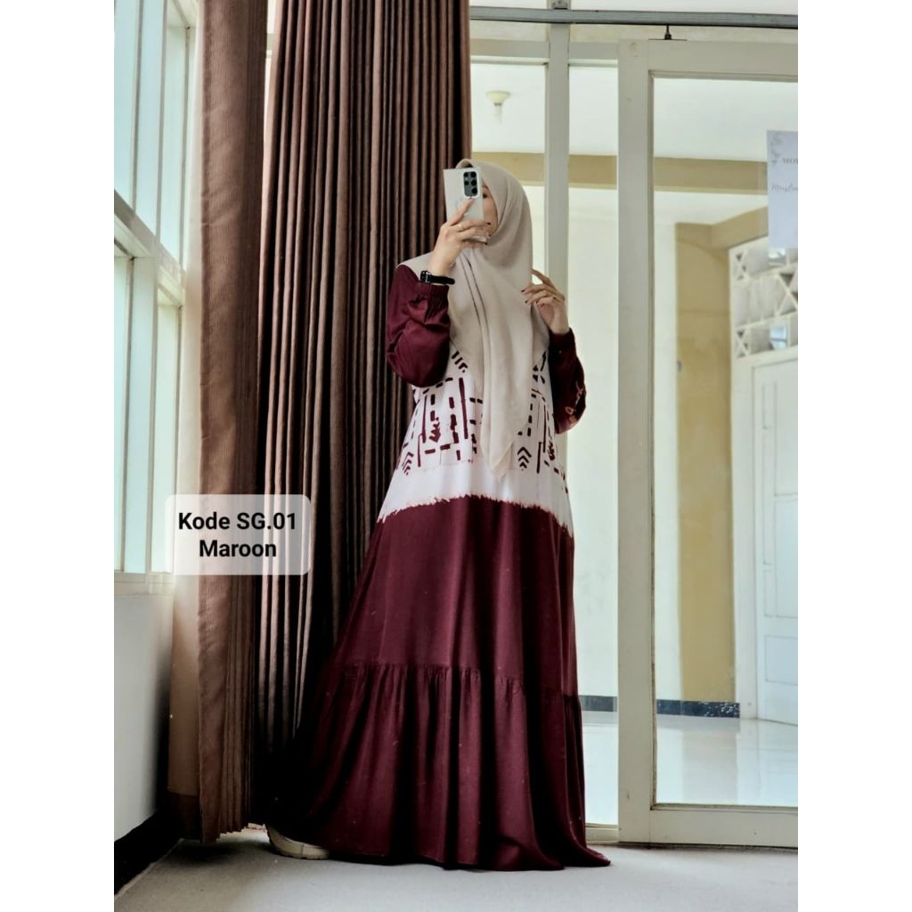 GAMIS TWILL GRADASI MAROON