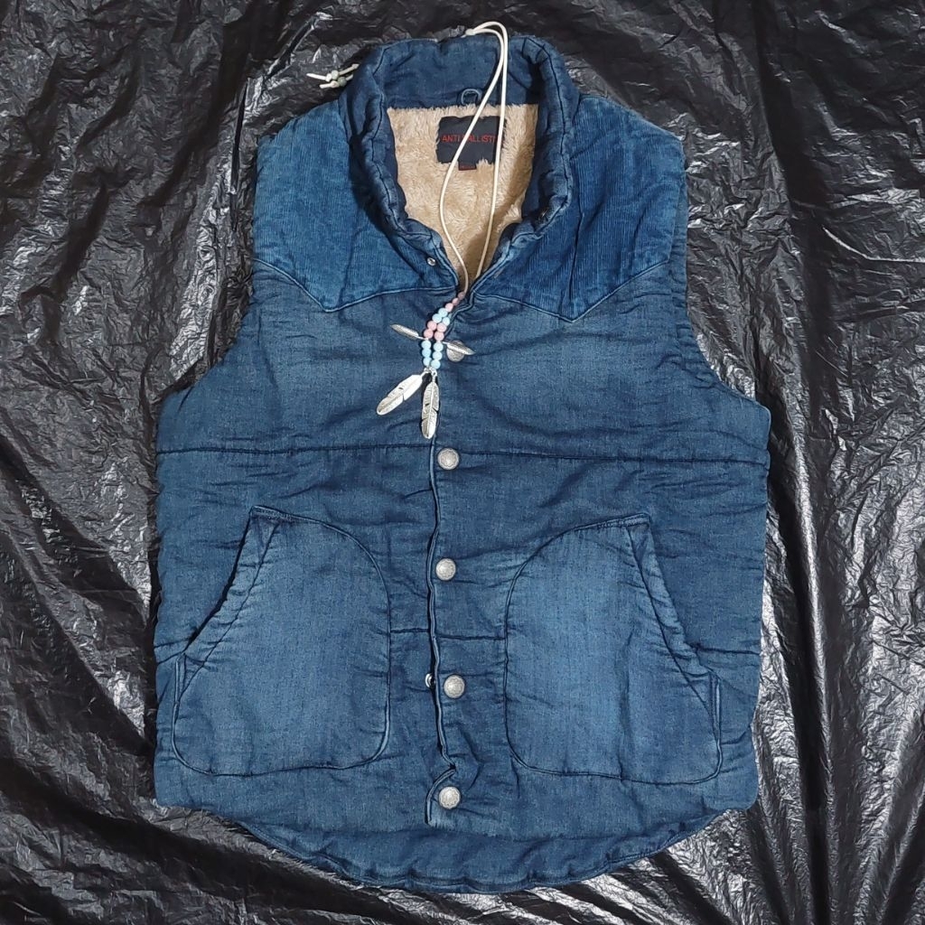 anti ballistic japan denim puffer jacket size Medium like visvim