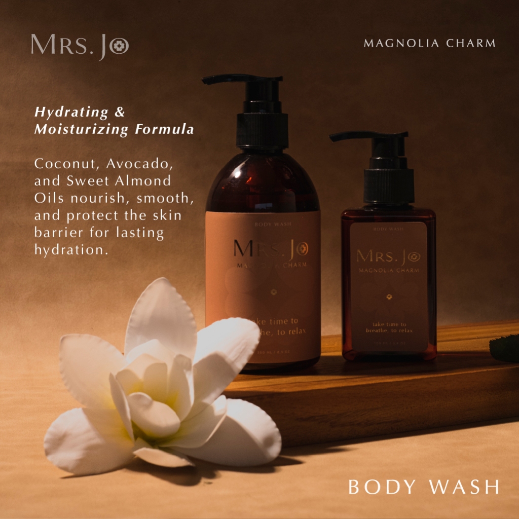 Mrs Jo Magnolia Charm Body Wash Aromatic Antibacterial Sabun Mandi Body Soap Bunga Magnolia