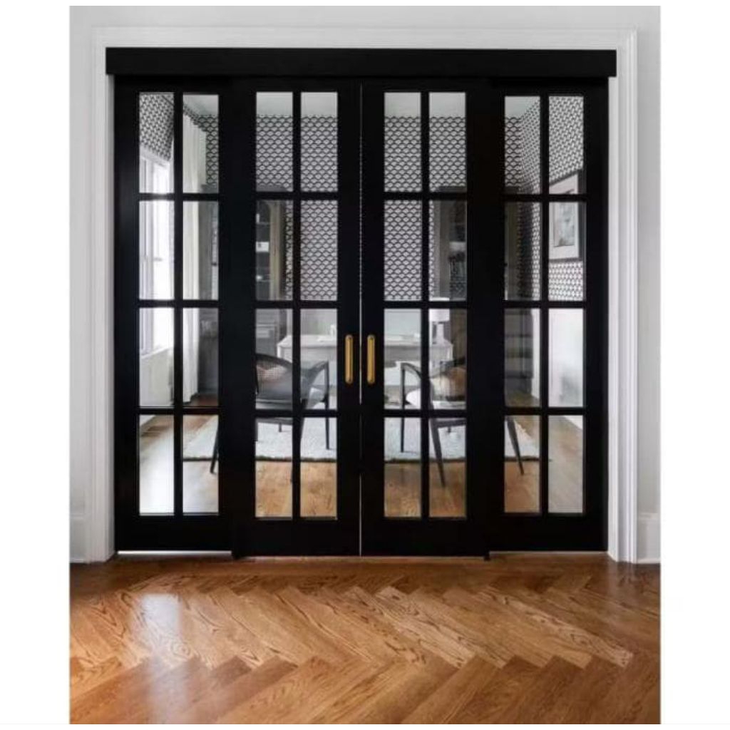 satu set pintu sleding kaca 2 daun+2 daun kaca mati kiri kanan, ukuran 210x200 dll  banyak pilihan u