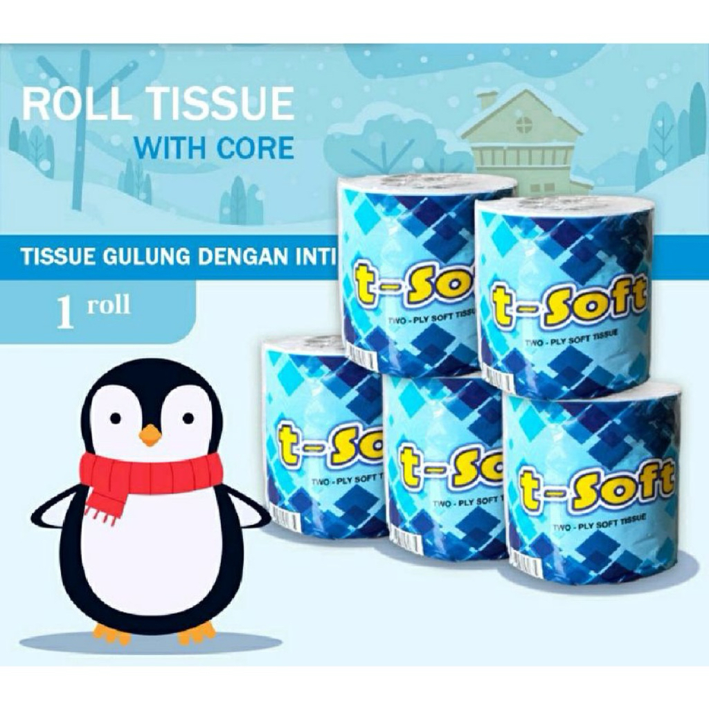 Tissue Gulung T-soft - 1 Roll isi 170s