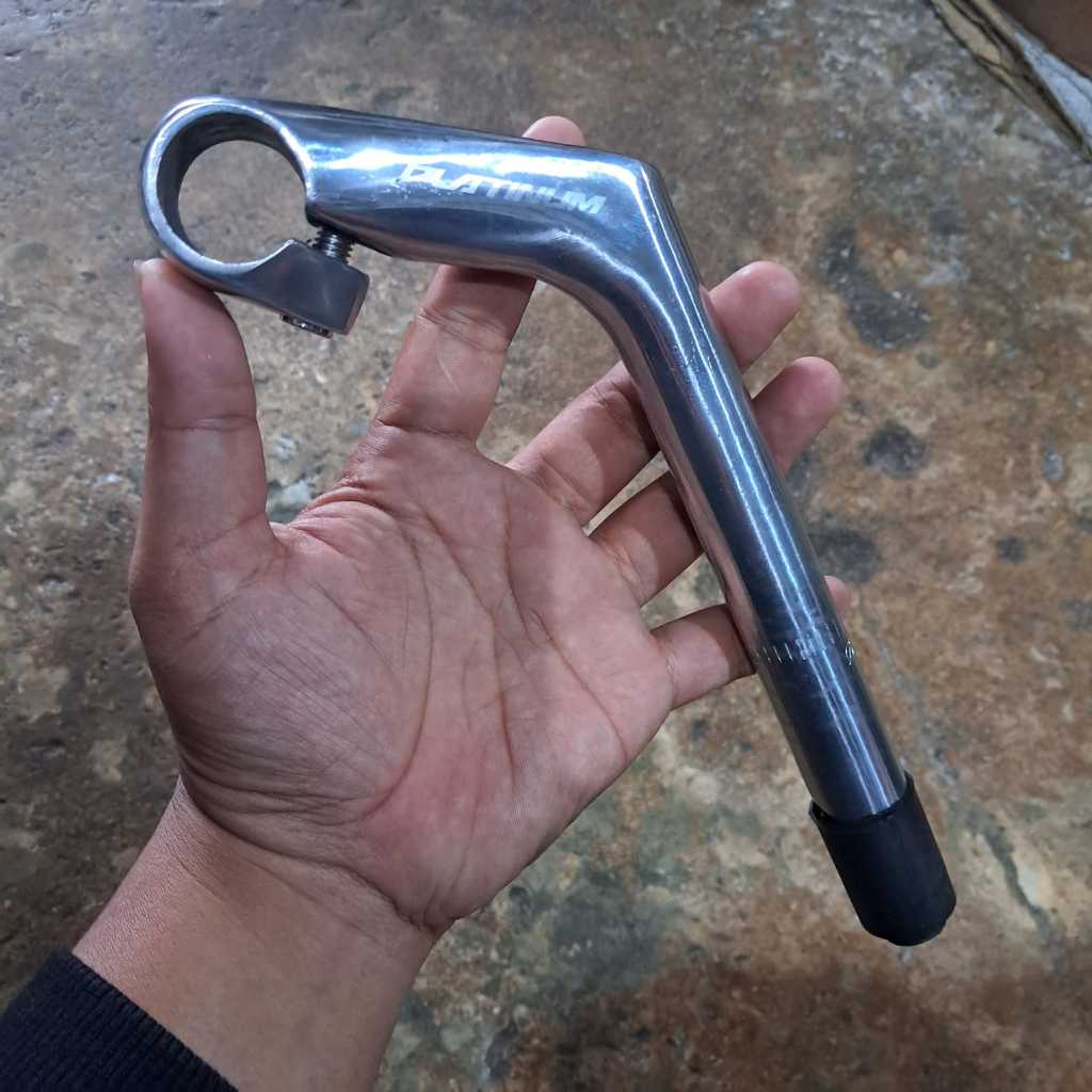 Stem Bangau Platinum 25,4 Stem Bangau Platinum QUIL STEM / STEM SEPEDA FEDERAL VINTAGE PLATINUM  STA