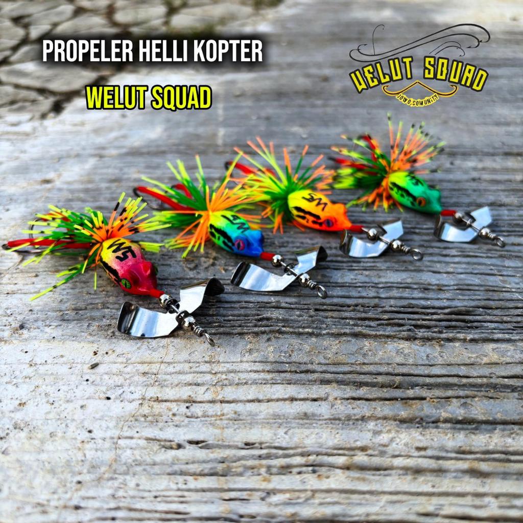 UMPAN CASTING TOMAN DAN GABUS PROPELER HELIKOPTER WELUT SQUAD