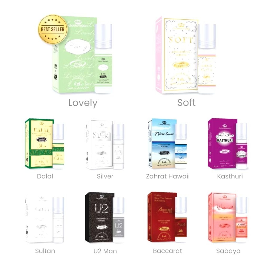 Parfum Dobha 6ml Roll On Parfum Bibit Asli Original BPOM Parfum Shalat non alkohol Soft Sabaya Zahra