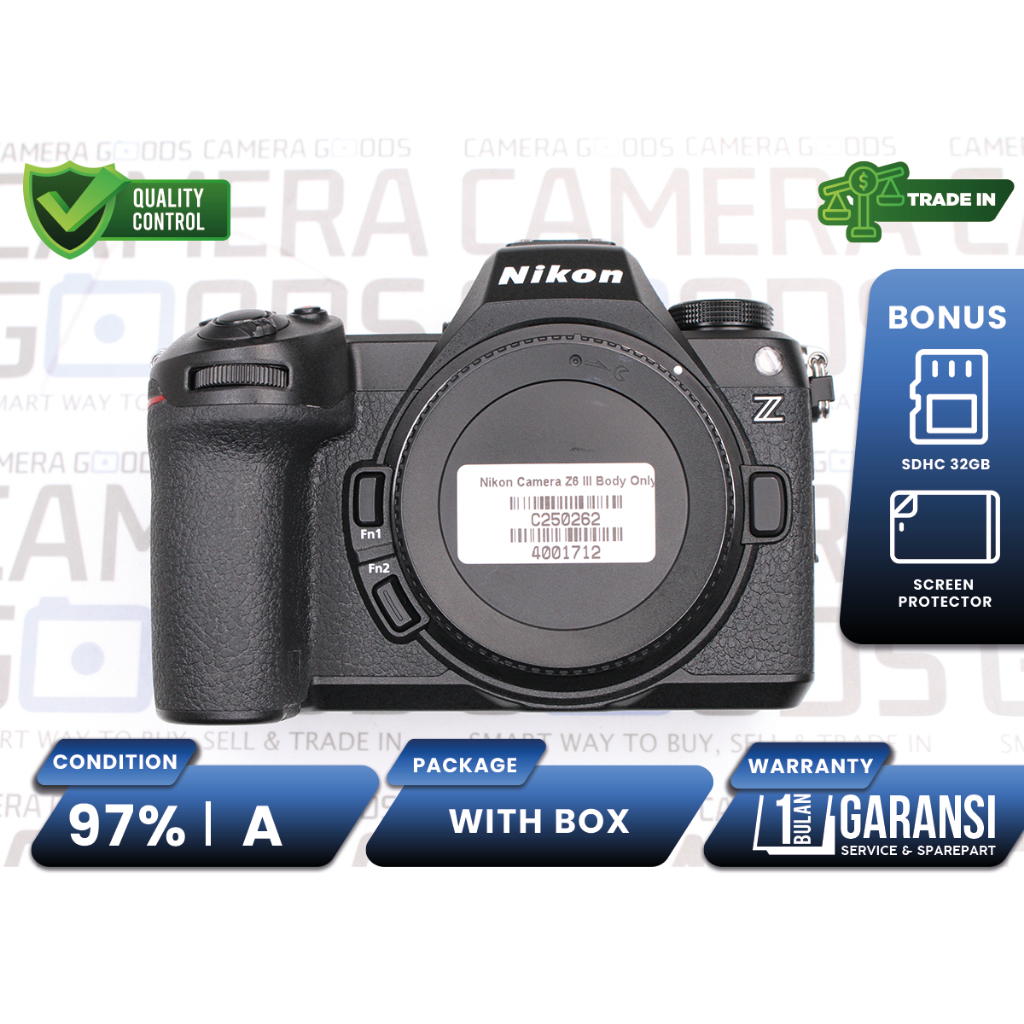 Kamera Nikon Z6 Mark III Mirrorless Full Frame Body Only  Grade A - C250262 Second Bekas