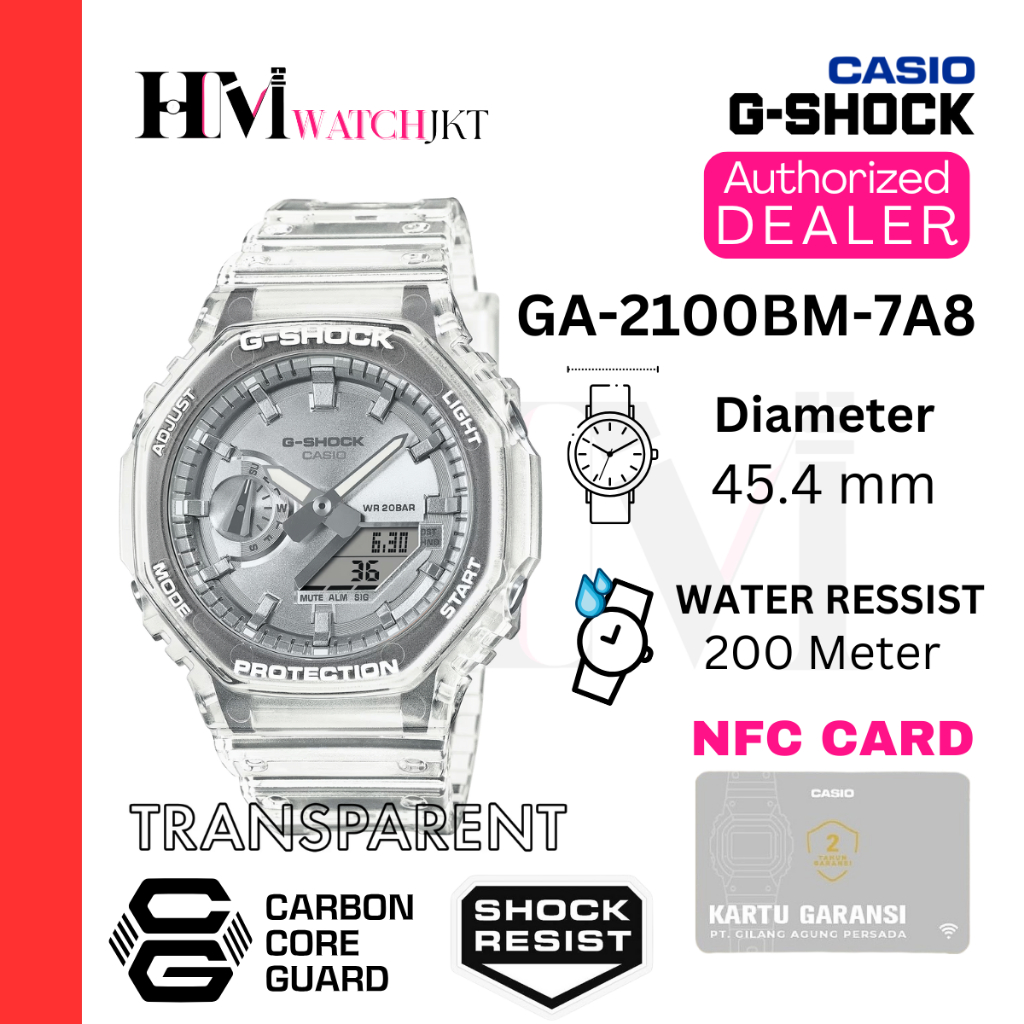 CASIO G-SHOCK GA-2100BM-7A8DR Jam Tangan Pria Original Analog-Digital Antiair GA-2100BM-7A8 GA-2100