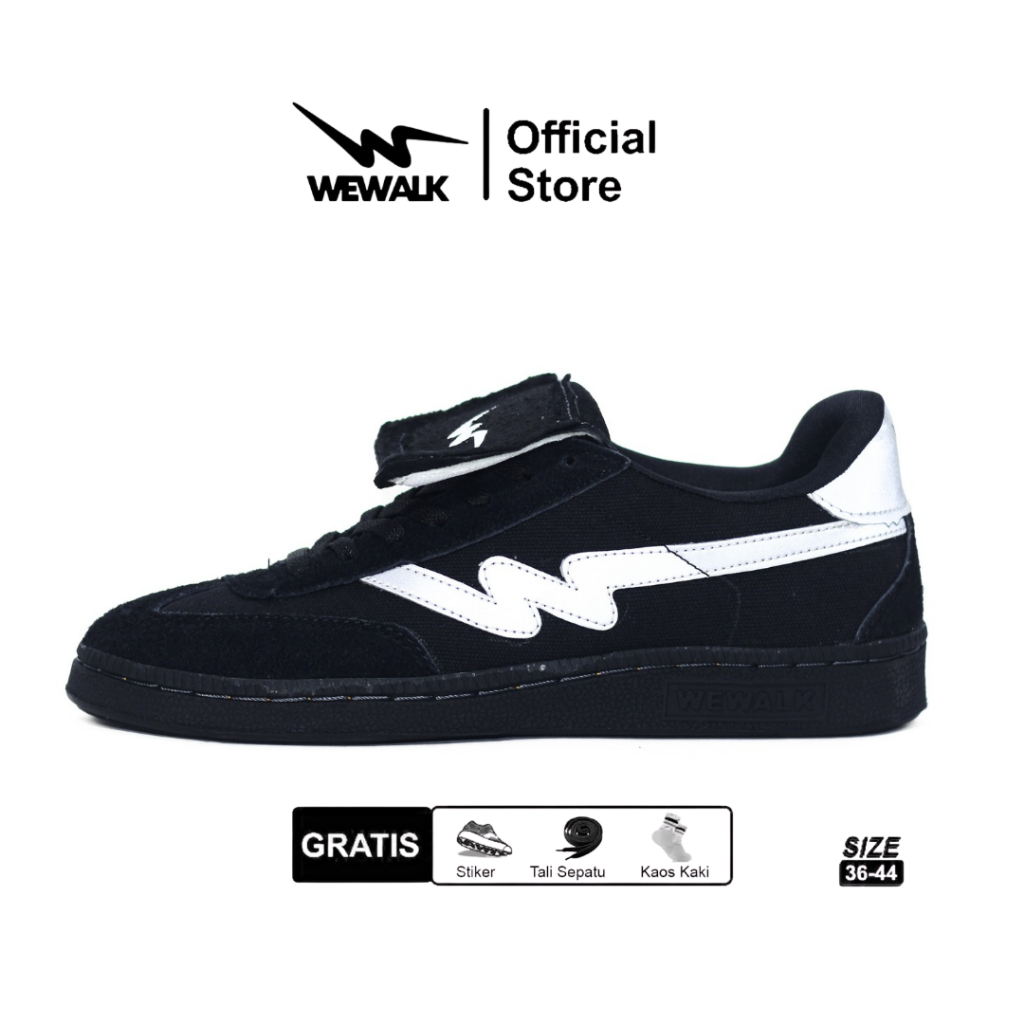 Wewalk Footwear -  Sepatu Sneakers Unisex Pria Wanita Spark Black/Grey Original
