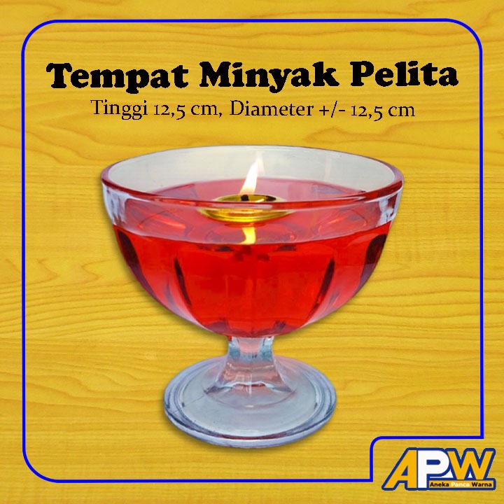 Tempat Minyak Lilin Pelita Kaca Polos / Mangkok Kaca Bening Tempat Minyak Pelita