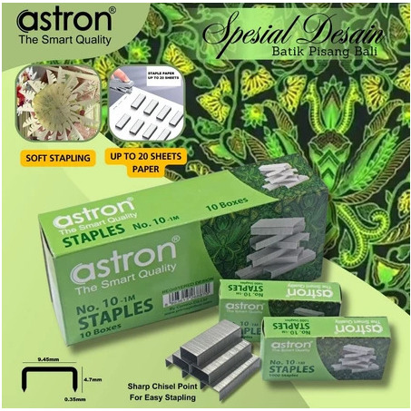 Isi Staples No.10 ASTRON / Spesial Desain Batik Pisang Bali / Staples Kreasi Janur , Pembuatan Canan