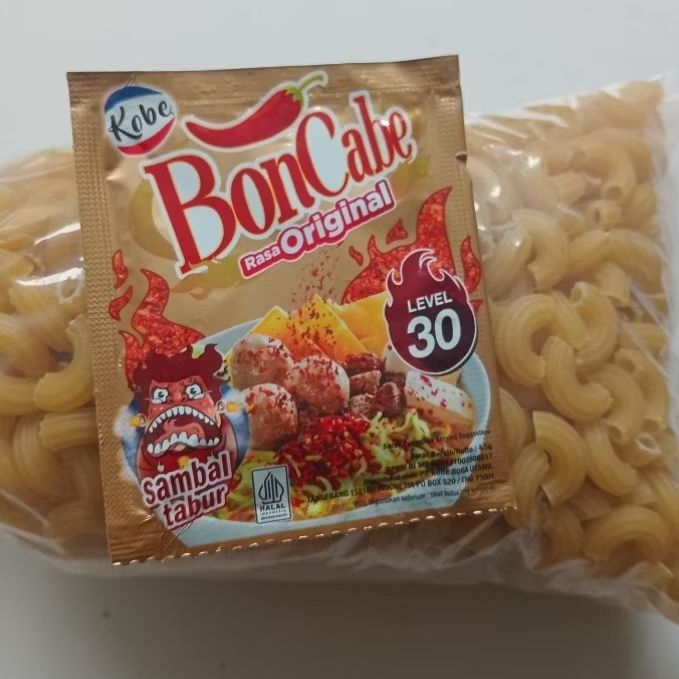 Macaroni 500gr (rebus) mentah bonus bon cabe lv.30