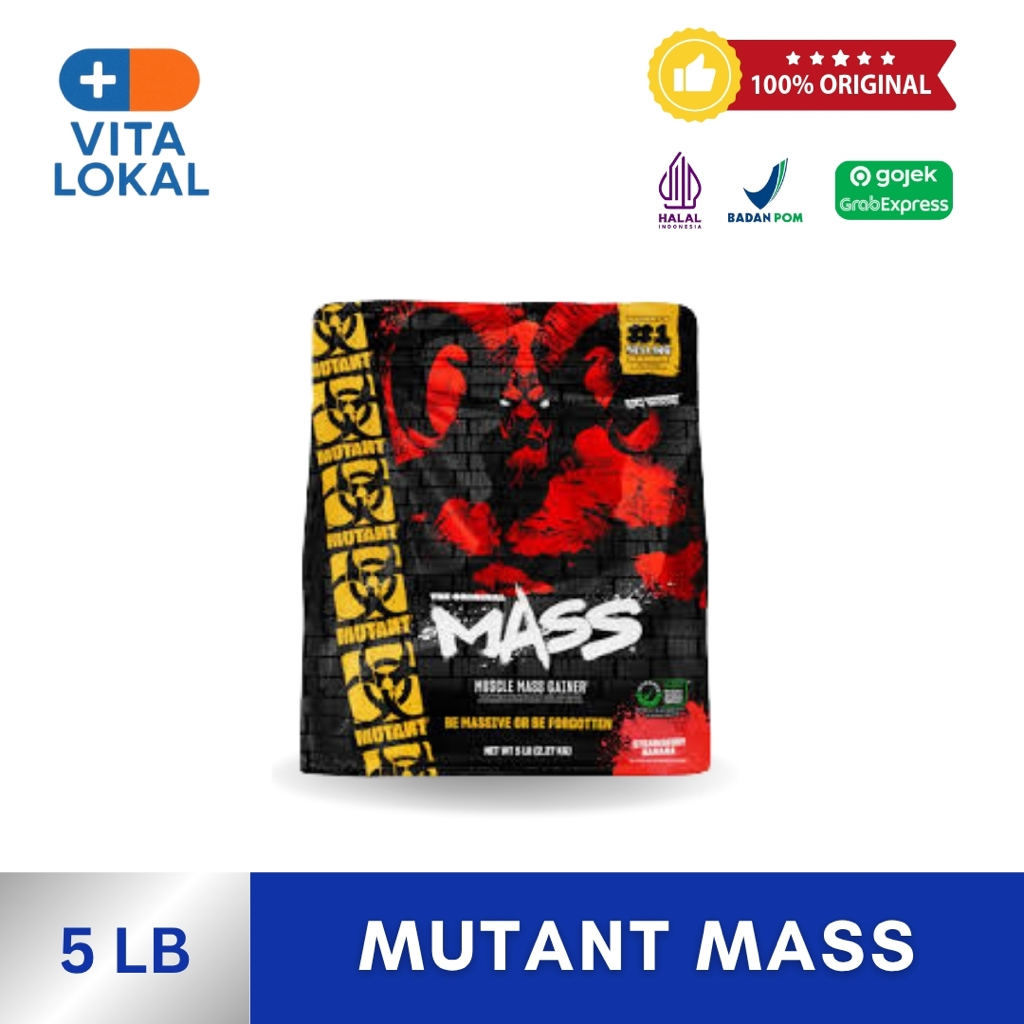 Mutant Mass 2,3kg 5lb Mass Gainer Susu Penambah Berat Badan BB Gainer Import gym