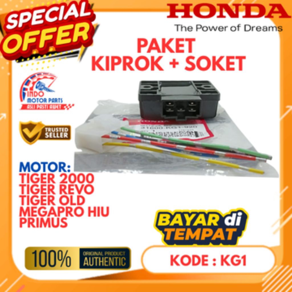 KG1 ORIGINAL KIPROK SET SOKET HONDA TIGER 2000, KIPROK SET SOKET HONDA TIGER LAMA, KIPROK SET SOKET 