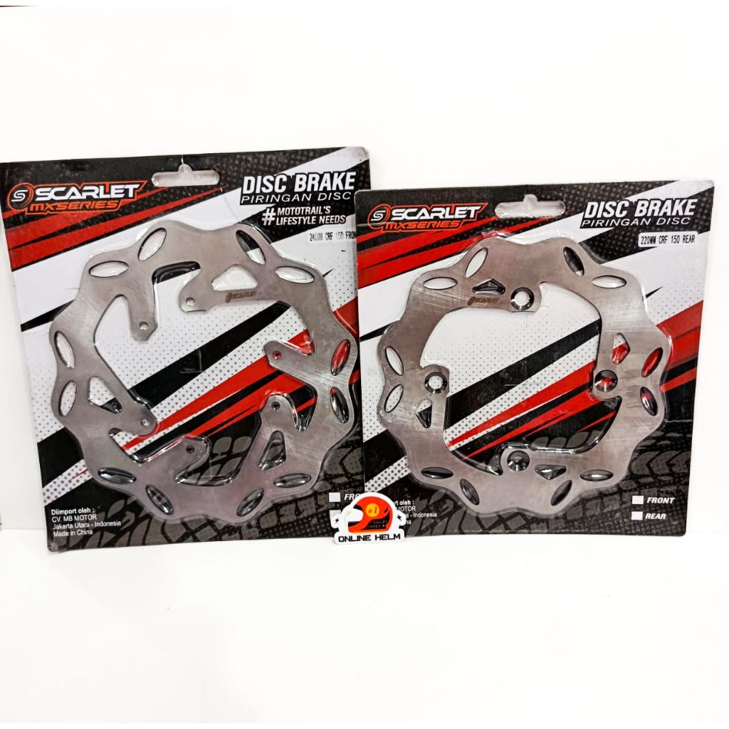 DISC BRAKE PIRINGAN CAKRAM DEPAN BELAKANG SCARLET CRF 150