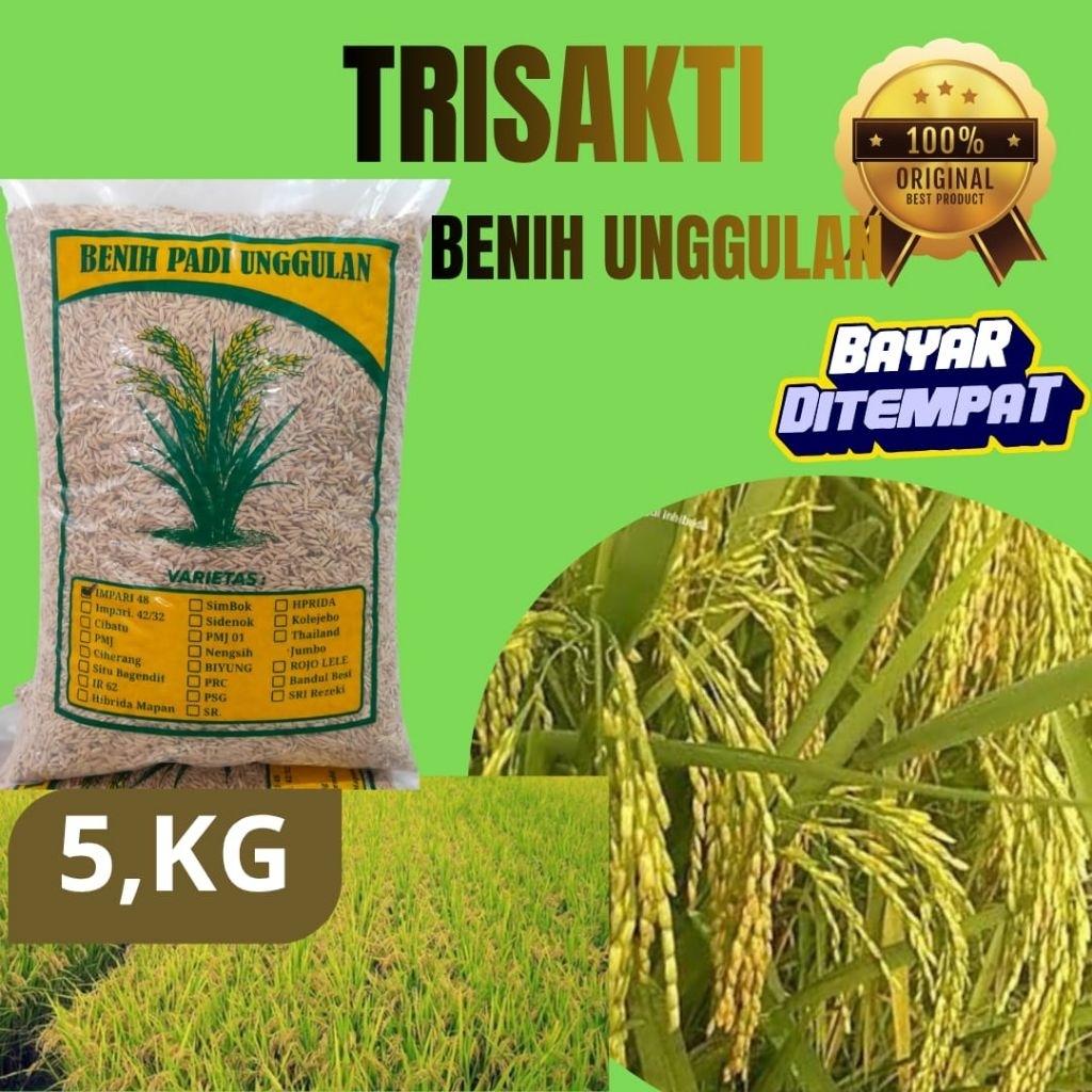 benih padi trisakti super  padi unggul TRISAKTI dengan kemasan 5kg