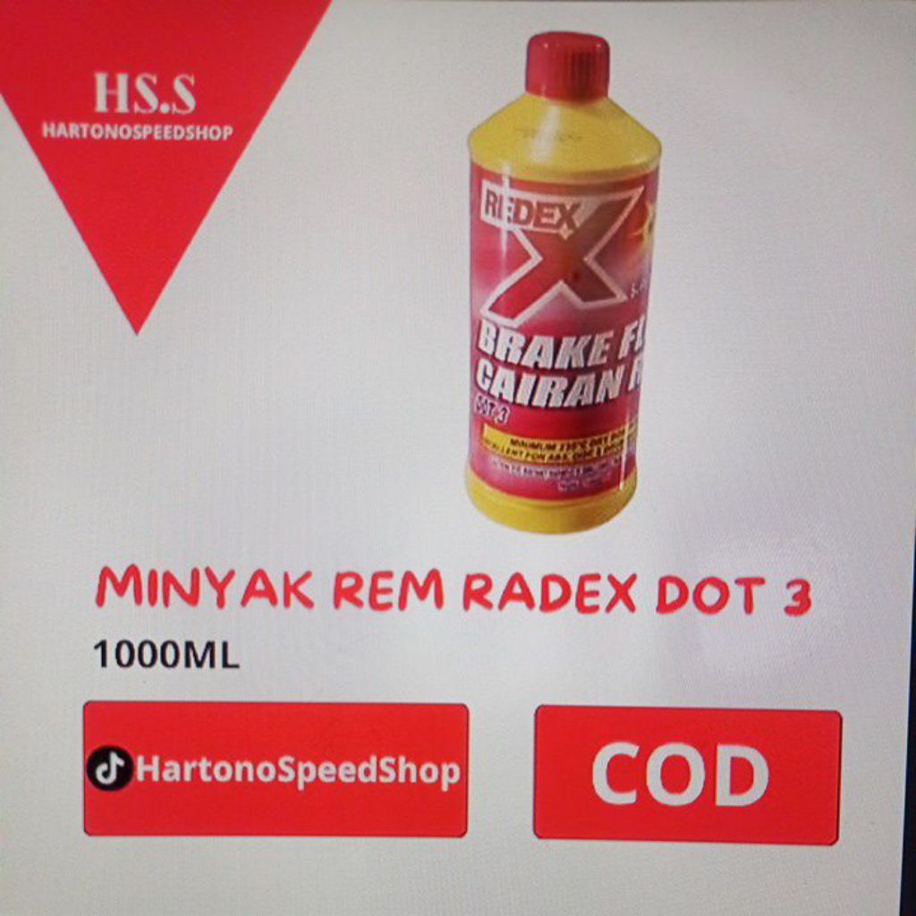 MINYAK REM REDEX DOT 3 BRAKE FLUID REDEX 1 LITER ORIGINAL