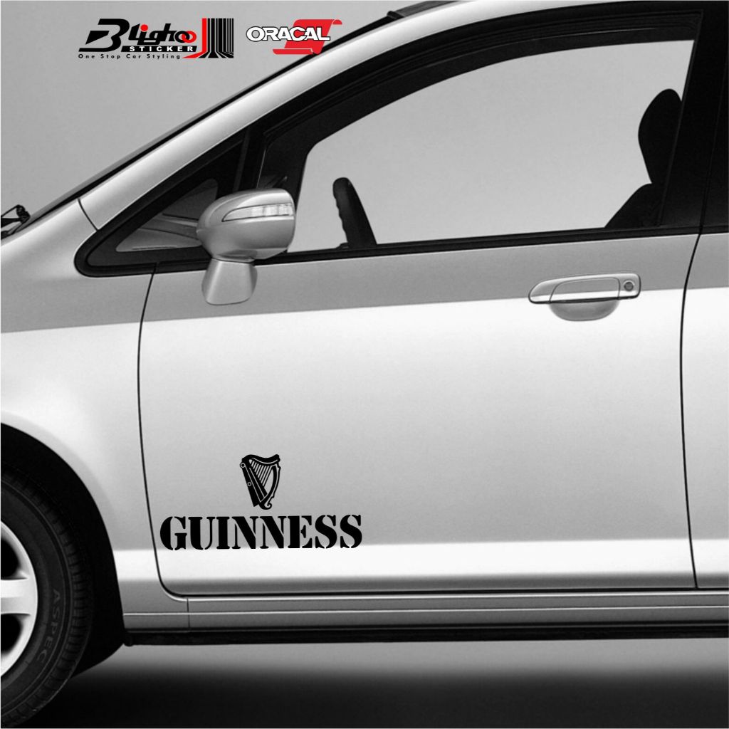 BLIGHOO - CUTTING STICKER LOGO GUINNESS STIKER MOBIL VARIASI KEREN