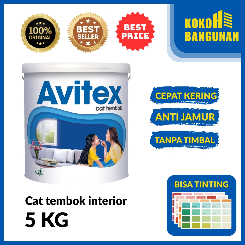 Avitex interior 5 KG - Cat tembok - Kokoh Bangunan