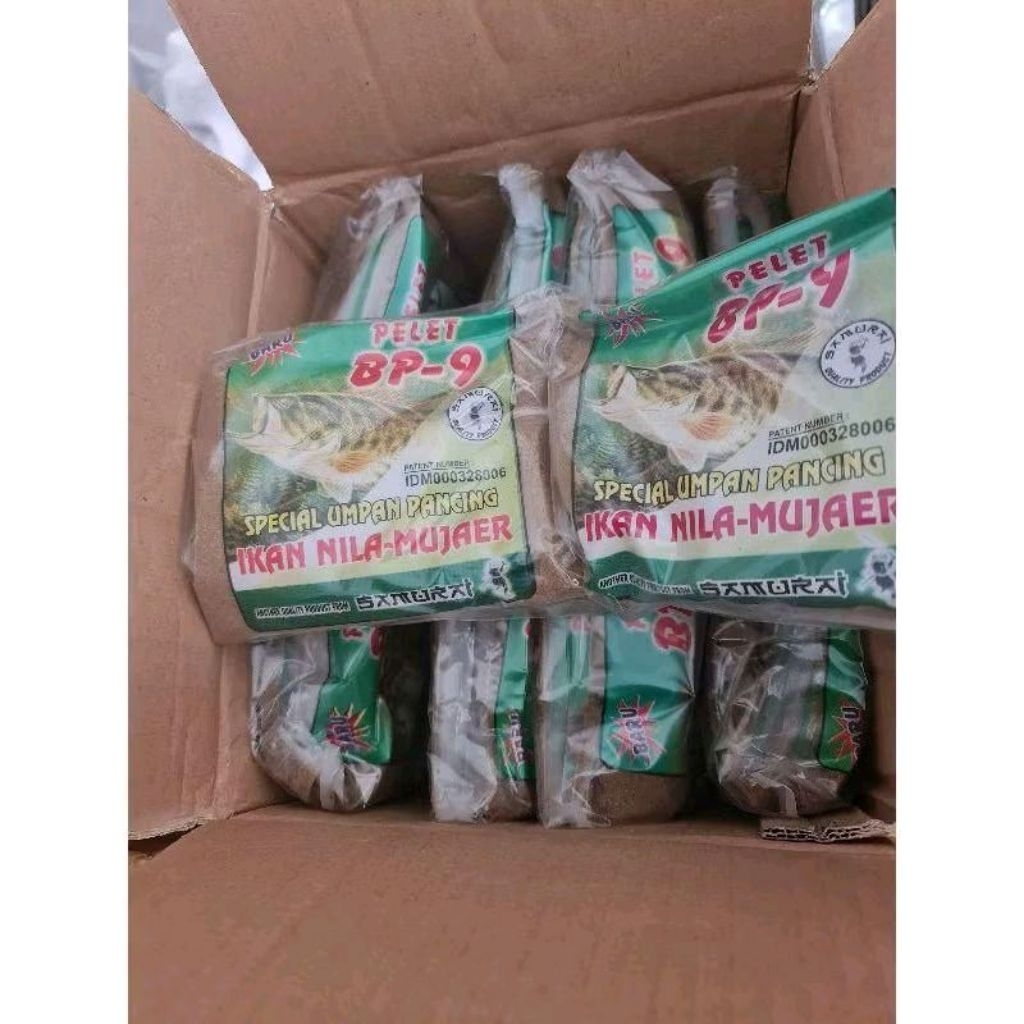 Umpan pelet BP 9 samurai ikan nila mujair
