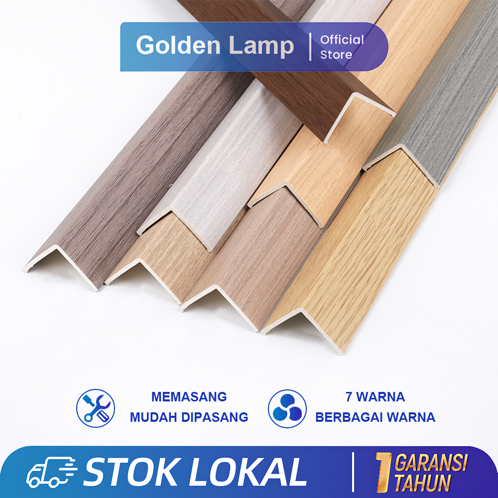 List Sudut Siku L WPC 2.5x2.5x300cm - Profil Penutup Sudut Wallpanel Dinding Tahan Air, Cocok untuk 