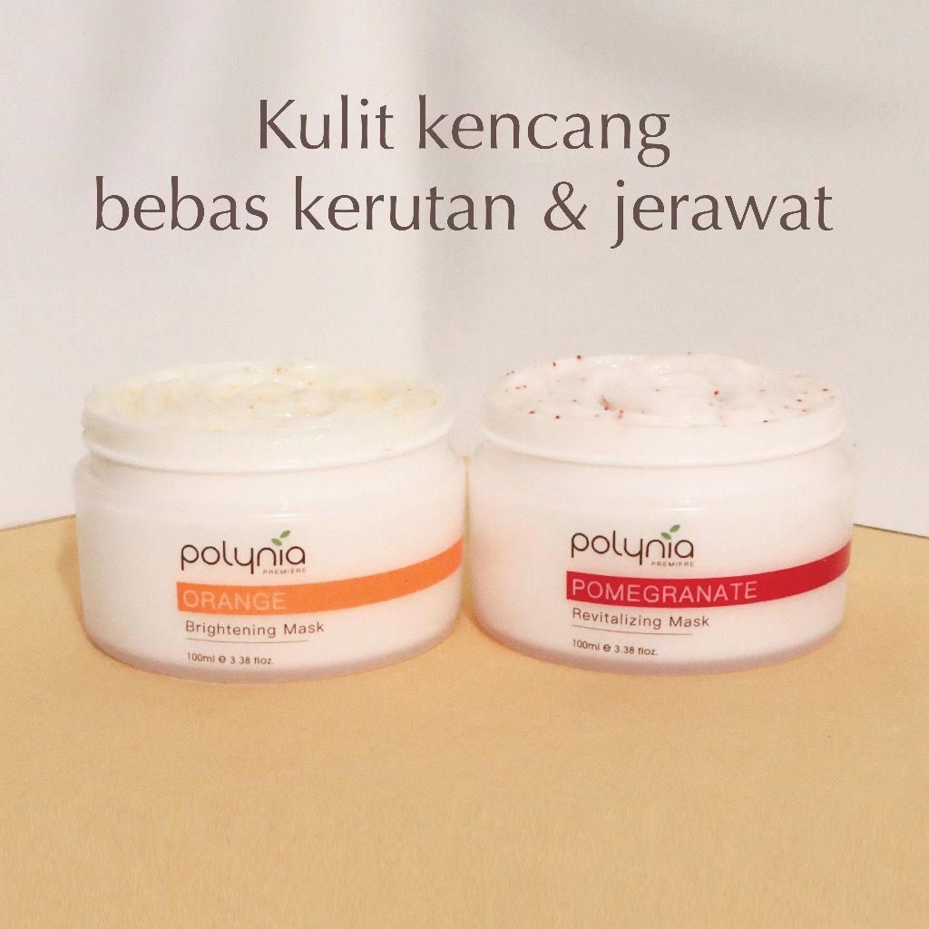 Polynia Orange Brightening Mask + Polynia Pomegranate Revitalizing Mask