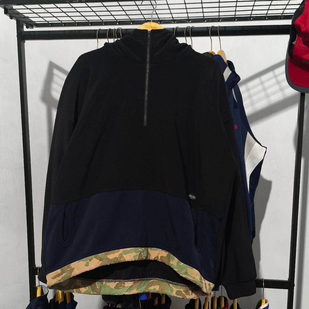 QUOLT Anorak Wide Jacket Boxy - LD144 - HITAM NAVY CAMO