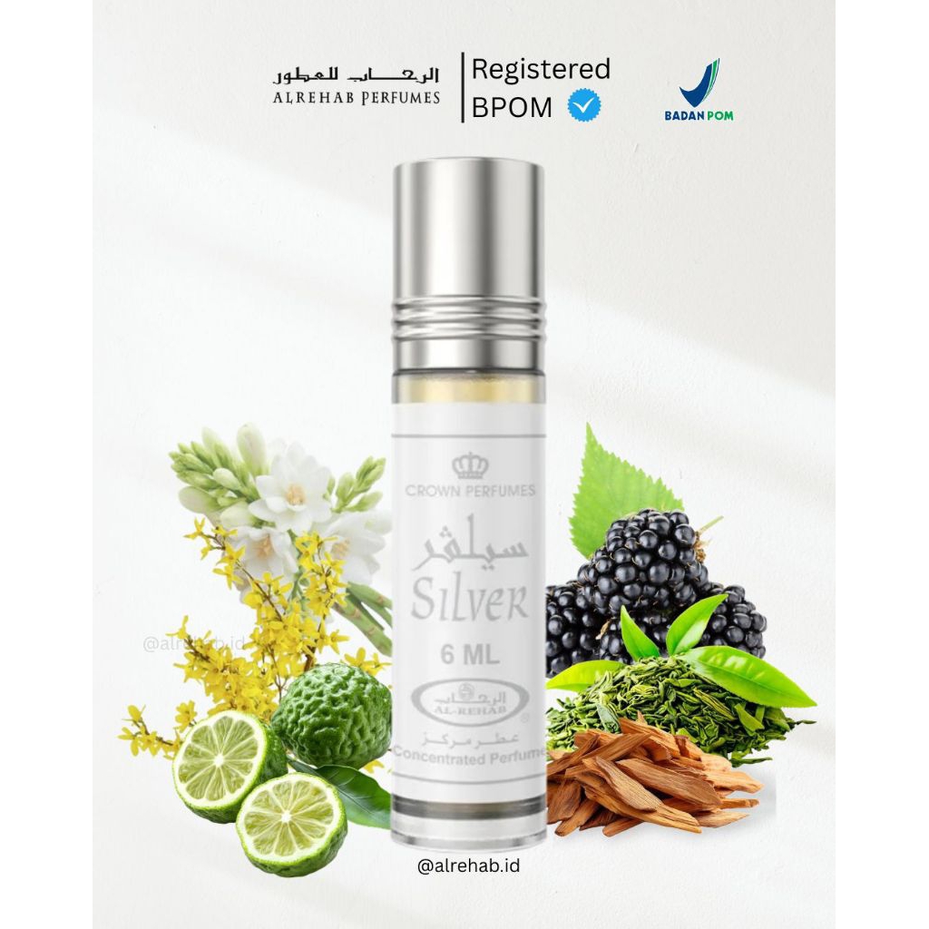 Al Rehab Parfum Silver Original  Roll on 6ml