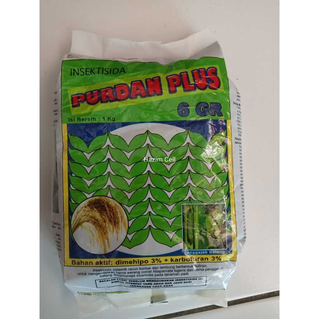 Insektisida PURDAN PLUS 6GR – Pengendali Wereng & Penggerek Batang Padi (1Kg)