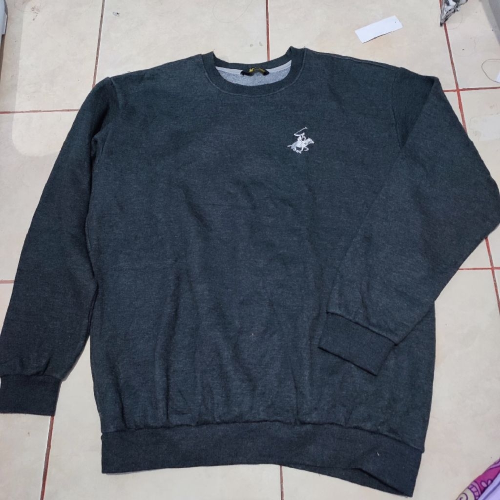 BEVERLY HILLS POLO CLUB Atasan Sweater Sweatshirt Pria Bigsize