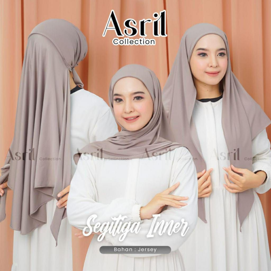 jilbab segitiga instan inner tali jersey premium