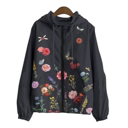 Jaket Parasut Wanita Printing Jumbo / jaket parasut Big Size / jaket parasut over size pria dan wani